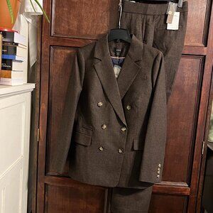J CREW BERLIN WOOL BLEND SUIT SIZE 8